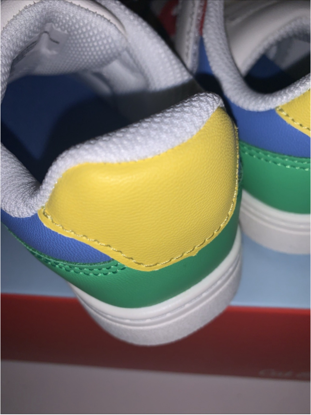 Cat & Jack Toddler Jaid Solid Court Sneakers Faux Leather Color Block Size 12 - Picture 9 of 16